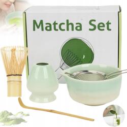 Bedee Matcha Készlet Kerámia Tál Szűrő Kanál Habverő Tea Kiegészítők
