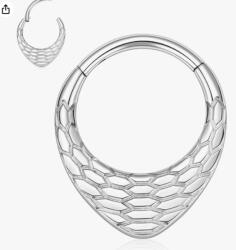  Septum fülbevaló 16G ezüst könnycsepp daith conch Arowro (b0cr5vvw5x)