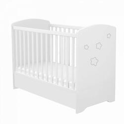 TIMBA Félix 60x120-as zárt végű ágyneműtartós gyermekágy - fehér - pepita