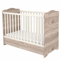 TIMBA Viki zárt végű 60x120 ágyneműtartós gyermekágy - krém-fűz