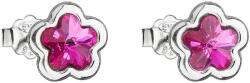 Evolution Group 31255.3 fuchsia virág Swarovski® kristályokkal díszítve (Ag 925/1000, 1, 1 g)