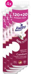 Linteo Natural Cotton Pads tampoane din bumbac 120 + 20ks x 4