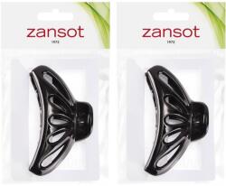ZANSOT Zansot, ívelt nagyméretű 9, 5 cm, fényes fekete (4945)