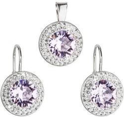 Evolution Group Violet rivole szett Swarovski kristályokkal dekorálva (925/1000; 5 g)