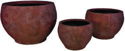 Yukon Globe Giant kompozit növénytartó szett rozsdabarna 63x45-110x76cm S3 (117817)