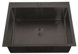 Mixxus HM5843-215 NANO-BLACK (3.0/0.8) rozsdamentes acél konyhai mosogató - pepita - 38 490 Ft