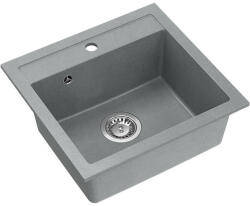 Quadron JOHNNY 110, 500 x 470 mm silver stone szürke színű gránit mosogatótálca