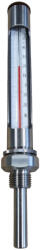 Ipari Hőmérő - Egyenes - 63mm - Rozsdamentes Acél