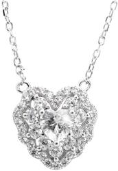 JSB Bijoux Crystal Nagy cirkónium kristállyal díszített szív 92300593cr (Ag925/1000, 2, 88 g)