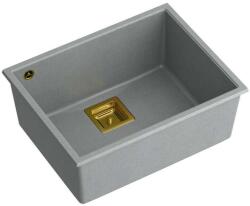  gránit mosogató DAVID 50 Grey Metallic Arany dugó