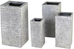  Ontario High Cube Kompozit Virágtartó Szett - Szürke - 4 db (120856)