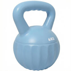 SPORTNOW Kettlebell 6 kg, umplut cu nisip, pentru începători - antrenament de forță acasă, 17 x 17 x 23 cm, albastru | Aosom Romania (A91-481V00BU)