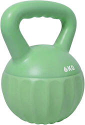 SPORTNOW Kettlebell 6 kg, umplută cu nisip, pentru începători - antrenament de forță acasă, 17 x 17 x 23 cm, Verde | Aosom Romania (A91-481V00GN)