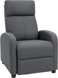 HOMCOM Fotoliu Relax și Reclinabil la 135° cu Suport de Picioare în Material Textil, 69x87x100.5 cm, Gri | Aosom Romania (833-854V00CG)