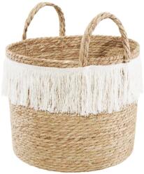 Ambition Boho füles kosár 33x28 cm fehér rojtokkal (5904134804440)