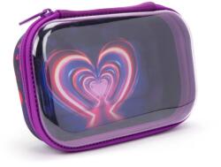 ZIPIT Penar cu fermoar ZIPIT Clear Top Storage Box - Neon Heart (ZP-361034) Penar