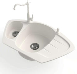 NERO - Compact Sarok Gránit Mosogató Szett - 90cm - pepita - 66 600 Ft