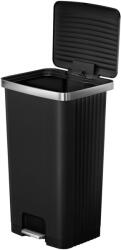 EKO pedálos szemeteskuka, Hana 2, 90 literes űrtartalom, 1 rekeszes, hangtalan fedél nyitás/zárás, ergonomikus, fekete