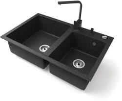 NERO Palazzo - Dupla Gránit Mosogató - 80cm - pepita - 83 800 Ft