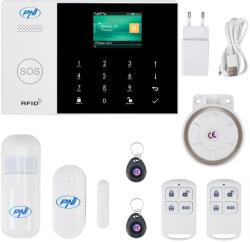 PNI Vezeték nélküli riasztórendszer PNI SafeHouse HS600 Wifi GSM 4G, támogatja a 90 vezeték nélküli és 3 vezetékes zónát, kompatibilis a Tuya Smart alkalmazással, SMS riasztás, hanghívás, telefonos értesí