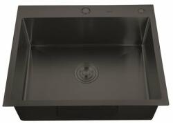 Mixxus HM5843-215 NANO-BLACK (3.0/0.8) rozsdamentes acél konyhai mosogató - pepita - 30 990 Ft