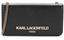 KARL LAGERFELD női bőr crossbody táska, ezüst lánccal