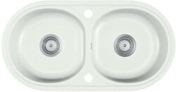 NERO Italia G770 Duoplacos Gránit Mosogató - 77x40 cm
