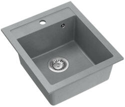 Quadron JOHNNY 100, 430 x 500 mm silver stone szürke színű gránit mosogatótálca