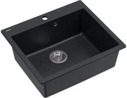 Quadron MORGAN 110, 570 x 500 mm black dotted fekete színű gránit mosogatótálca