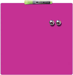 Nobo Tabla NOBO patrata, plastic, 36x36 cm, magnetica, include marker si magneti, roz (NB-1903803) - roua