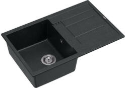 Quadron MORGAN 111, 780 x 500 mm black dotted fekete színű gránit mosogatótálca csepptálcával