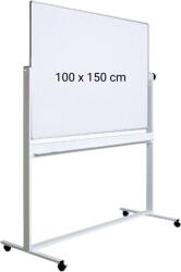Optima Tabla alba magnetica, dubla fata, rotativa, 100 x 150 cm, pe stand mobil, profil aluminiu, Optima (OP-25100150)