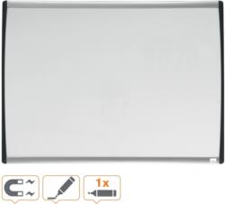 Nobo Tabla NOBO, 58x43 cm, magnetica, include marker si magneti, alb, rama arcuita gri-negru (NB-1903783) - roua