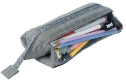 ZIPIT Penar cu fermoar ZIPIT Lenny Clear 2 Sides - Gray Hatch (ZP-379029) Penar