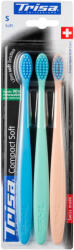  3 db kézi fogkefe készlet Trisa Compact Soft Trio 693936, ultravékony puha sörték, többszínű