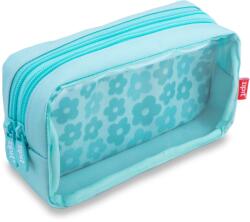 ZIPIT Penar cu fermoar ZIPIT Half & Half 2 compartimente - Mint Flowers (ZP-362321) Penar