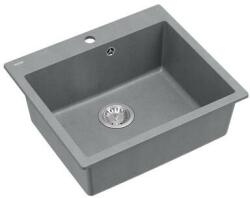 Quadron MORGAN 110 gránit mosogató (570x500 mm, 1 medence) ezüst kő (1357)