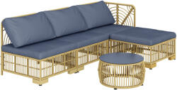 Outsunny 5 részes műrattan bútor szett, szürke