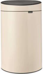 Brabantia Touch Bin New Soft-Touch nyomófedeles hulladékgyűjtő belső tartállyal, ovális, 40L - L méret, acél, világos bézs - 200748 (BR200748)
