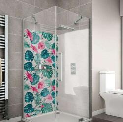 Wallplex fürdőszobai dekorpanel Rózsaszín hibiszkusz 120 x 200 cm