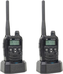 PNI DMR R45 hordozható rádióállomások, digitális és analóg, 446MHz, 16 digitális csatorna és 99 analóg csatorna, hangrögzítés funkció, Li-Ion 2000mAh, 2 darabos készlet