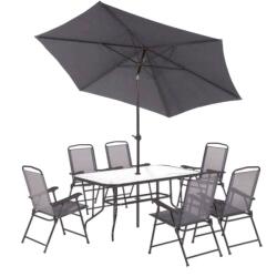 Patio Bordeaux Kerti Bútor Szett - 6 Szék, Asztal, Napernyő (5904134479730)