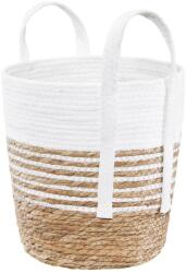 Ambition Boho füles kosár 27x30 cm fehér (5904134804419)
