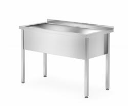 Hendi Egy mosogatós asztal - hegesztett, mélység: 700 mm, medence: 300 mm. , HENDI, Profi Line, 1000x700x(H)850mm (812860)