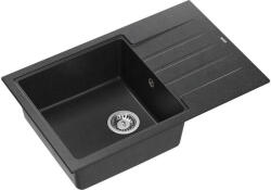 Quadron PETER 111, 780 x 500 mm black diamond fekete színű gránit mosogatótálca csepptálcával