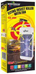 WEITECH szúnyogcsapda UV lámpa, ventillátoros, 50 m2 - pepita - 42 526 Ft