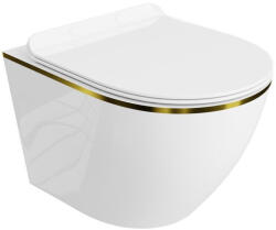 Lavita SOFI SLIM GOLD LINE WC, fehér