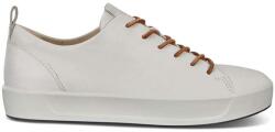 ECCO Soft 8 női félcipő - sportos elegancia, természetes nappa bőr - méret 35 - fehér, puha textil bélés, fűzős kivitel, rugalmas talp, prémium utcai cipő