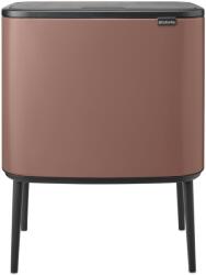 Brabantia Bo Touch Bin Szelektív Kukák - 34L, Szaténrózsaszín Taupe (BR234064)