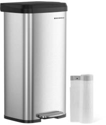 SONGMICS Prémium Rozsdamentes Acél Pedálos Szemeteskuka 68L Soft-Close Fedéllel